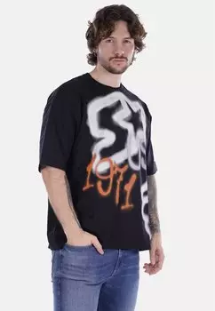 Футболка с принтом Starter, черная