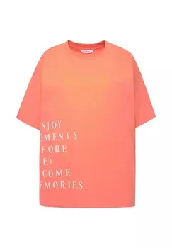 Футболка с принтом STATEMENT BLOCK Studio Untold, абрикос