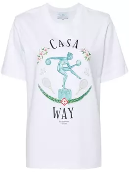 Футболка с принтом Statue En Marbre Casablanca, белый