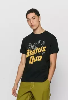 Футболка с принтом STATUS QUO VINTAGE Merchcode, черный
