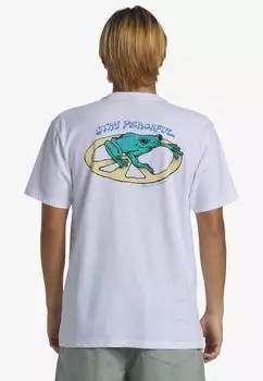 Футболка с принтом STAY PEACEFUL Quiksilver, цвет wbb