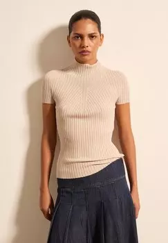 Футболка с принтом Stefanel, бежевый