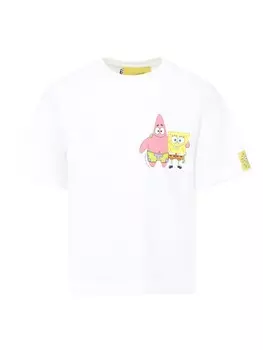 Футболка с принтом Stella McCartney Kids x SpongeBob SquarePants, белый
