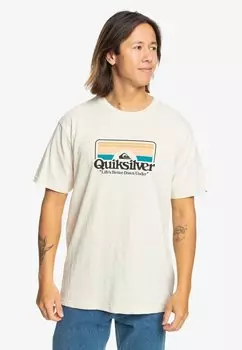 Футболка с принтом STEP INSIDE Quiksilver, бежевый