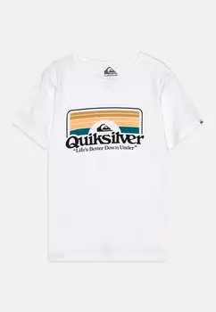 Футболка с принтом STEP INSIDE YOUTH Quiksilver, цвет white