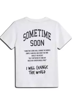 Футболка с принтом STMDIMAS Sometime Soon, белый