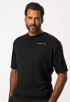 Футболка с принтом STOMACH FIT SHORT SLEEVE SMALL PRINT JP1880, черный