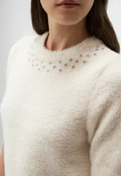 Футболка с принтом STONE EMBROIDERED CREW-NECK Jimmy Key, кремовый