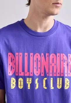 Футболка с принтом STRAIGHT LOGO Billionaire Boys Club, фиолетовый