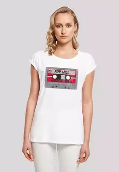 Футболка с принтом STRANGER THINGS CASSETTE FOR WILL NETFLIX TV SERIES F4NT4STIC, белый