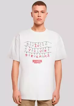 Футболка с принтом STRANGER THINGS IN YOUR DREAMS NETFLIX TV SERIES F4NT4STIC, белый
