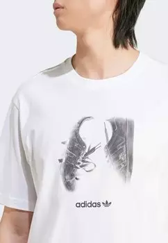 Футболка с принтом Street 5 adidas Originals, белая