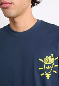 Футболка с принтом STREET adidas Originals, темно-синий