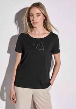 Футболка с принтом Street One, черный