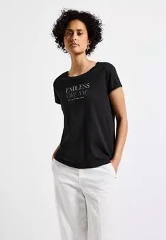 Футболка с принтом Street One, черный