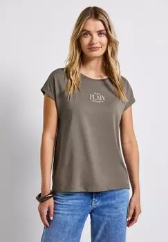 Футболка с принтом Street One, цвет Braun