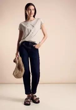 Футболка с принтом Street One, цвет Mottled Beige