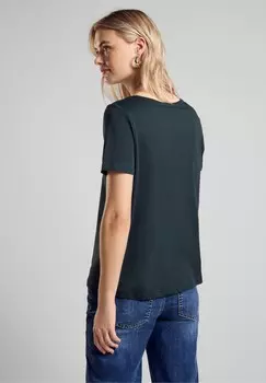 Футболка с принтом Street One, цвет Mottled Green