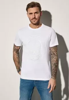 Футболка с принтом Street One MEN, белый