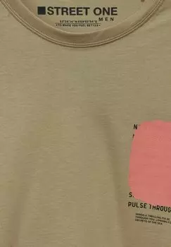 Футболка с принтом Street One MEN, Braun