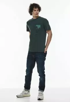Футболка с принтом Street One MEN, цвет grn