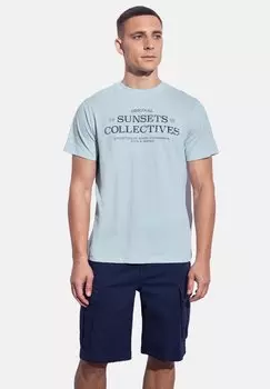 Футболка с принтом Street One MEN, синий