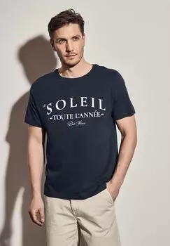 Футболка с принтом Street One MEN, синий