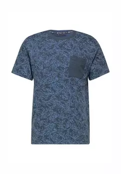 Футболка с принтом Street One MEN, темно-синий