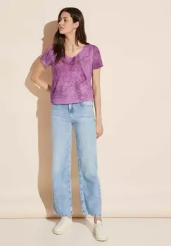 Футболка с принтом Street One, розовый