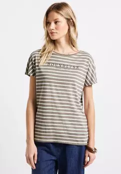 Футболка с принтом Street One, серый