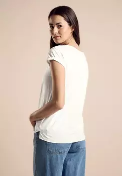 Футболка с принтом Street One, слоновая кость