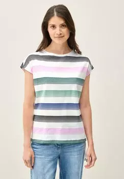 Футболка с принтом STREIFEN MIT BNDERN Cecil, кремовый