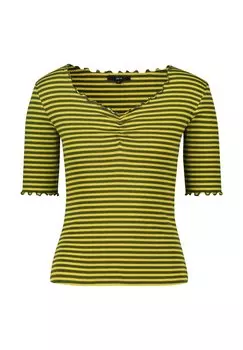 Футболка с принтом Streifen Mit Raffung zero, зелено-зеленая