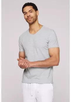 Футболка с принтом STREIFEN MIT V-NECK Camp David, светло-серый