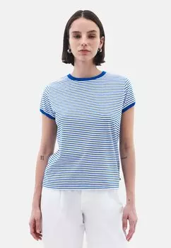 Футболка с принтом STREIFEN MIT WEICHEM TRAGEKOMFORT OXXO, светло-голубой