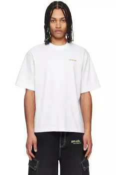 Футболка с принтом стрелки из скотча Off-White, белый