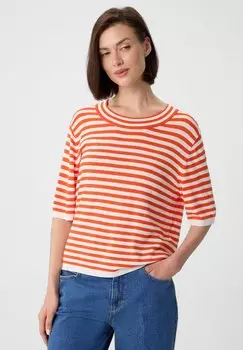 Футболка с принтом STRICK comma casual identity, оранжевый