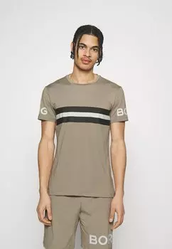 Футболка с принтом STRIPE Bjrn Borg, винтажный хаки
