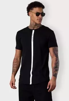 Футболка с принтом STRIPE ESTEEM, черный