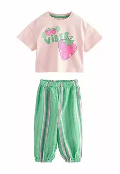 Футболка с принтом STRIPE SET Next, зеленый