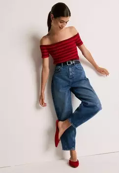 Футболка с принтом STRIPE SHORT SLEEVE REGULAR FIT Next, красный