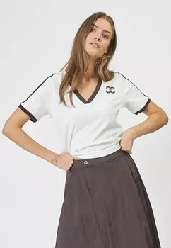 Футболка с принтом STRIPE V-TEE Co'couture, белый