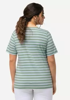 Футболка с принтом STRIPED ANIMAL GRAPHIC Ulla Popken, светло-зеленый