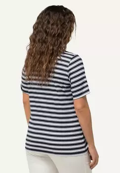 Футболка с принтом STRIPED ANIMAL GRAPHIC Ulla Popken, темно-синий