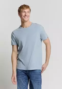 Футболка с принтом STRIPED CREWNECK NO EXCESS, синий