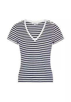 Футболка с принтом STRIPED SHORT-SLEEVED Morgan, темно-синий