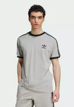 Футболка с принтом STRIPES Adidas Originals, серый
