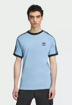 Футболка с принтом STRIPES Adidas Originals, синий