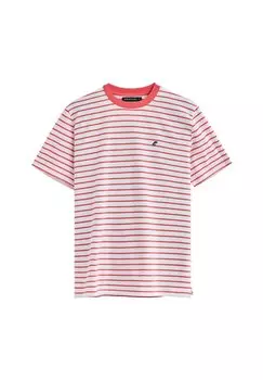Футболка с принтом STRIPES SHORT SLEEVE CREWNECK M SS RF UN KEANU Polo Club, светло-красный