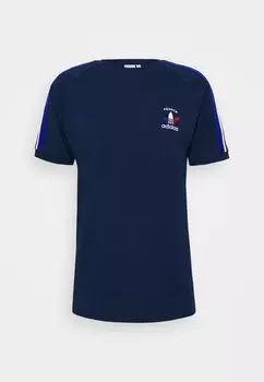 Футболка с принтом Stripes Sports Inspired Short Sleeve Tee Unisex adidas Originals, университетский темно-синий